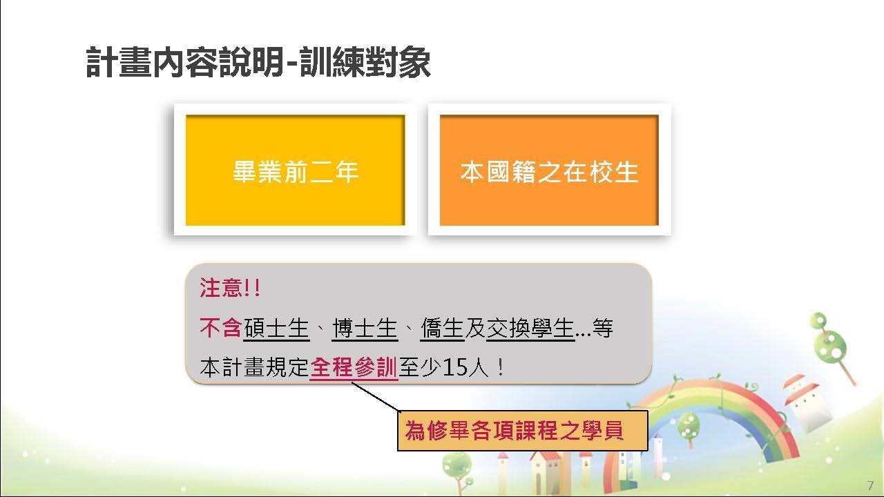 訓練對象